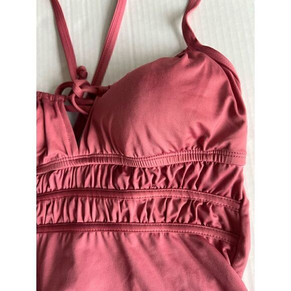 Kona Sol size Medium mauvewood modern 1 piece swim - Picture 5 of 8